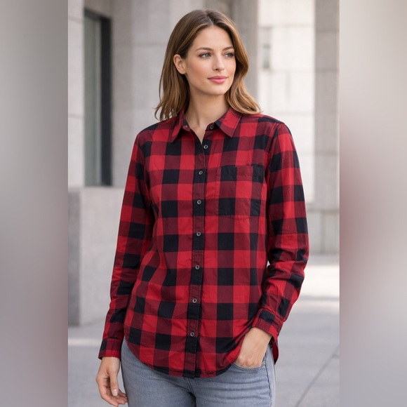 Joe Fresh Tops - Joe fresh Flannel pattern dress shirt